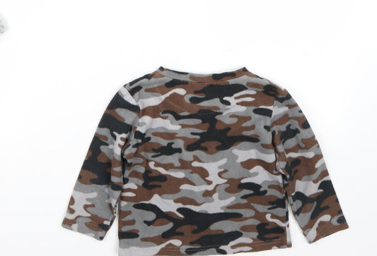 Rebel Boys Grey Camouflage Basic T-Shirt Size 2-3 Years
