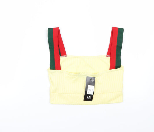 I X london Womens Yellow Cropped Tank Size M