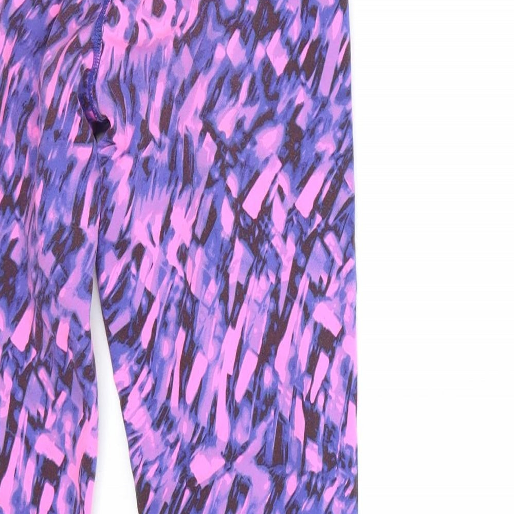 Brand and care label for Tuff Athletics women’s purple bloomer trousers, size XS, 24-inch leg