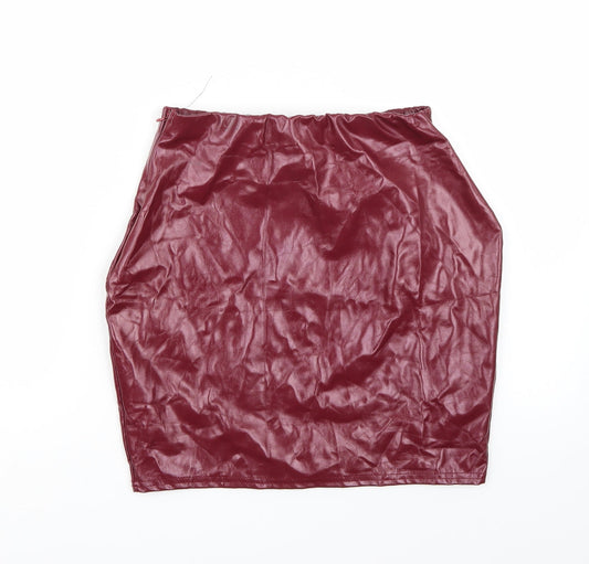 Missguided Womens Purple A-Line Skirt Size 8