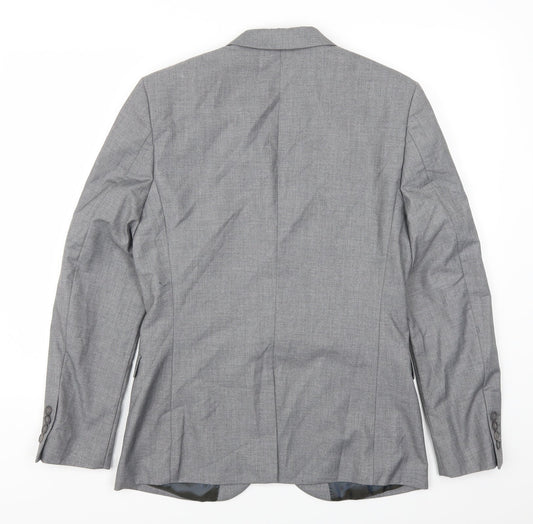 Topman Mens Grey Jacket Suit Jacket Size 38