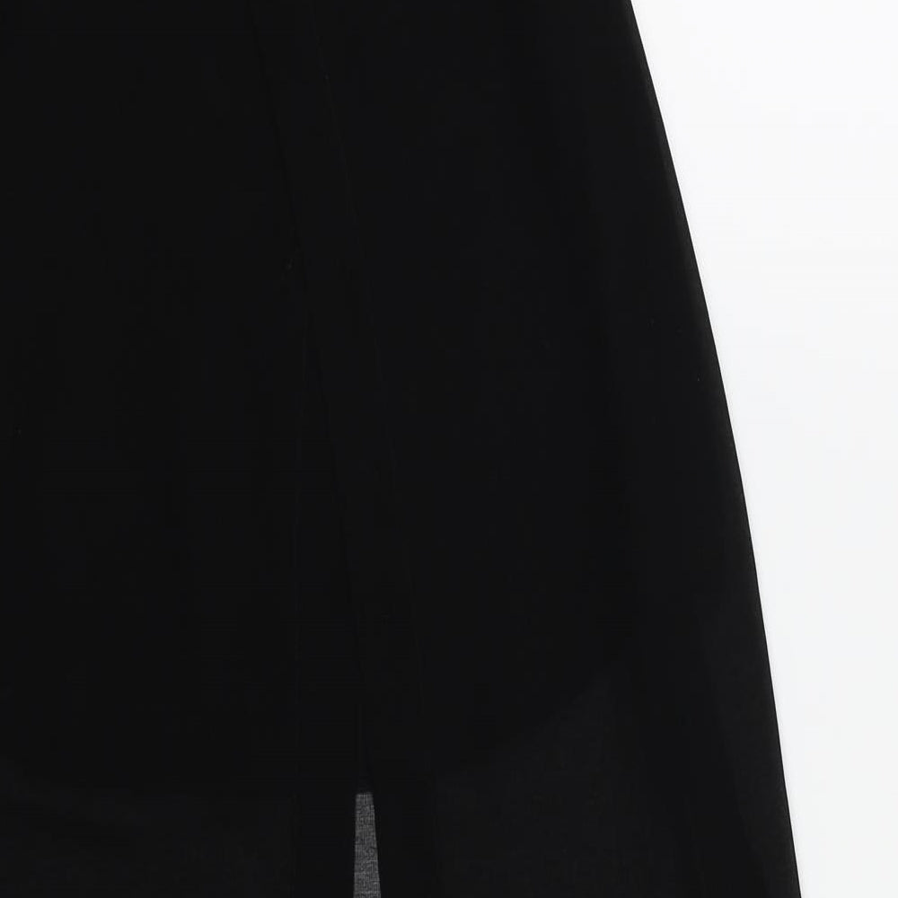 River Island Womens Black Chiffon Basic Blouse Size 6