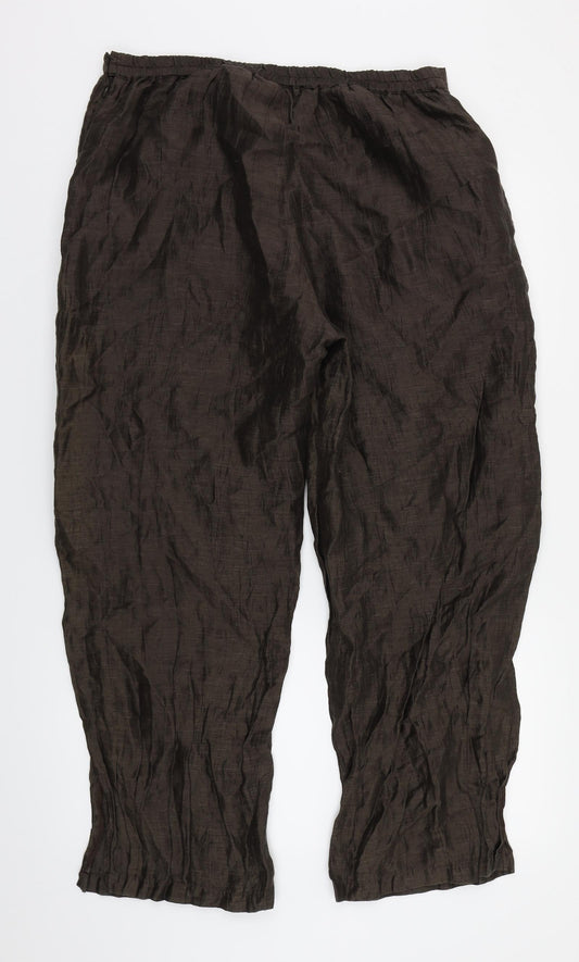 Preworn Womens Brown Trousers Size 36 in L28 in