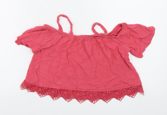 Young Dimension Girls Pink Basic Blouse Size 9-10 Years