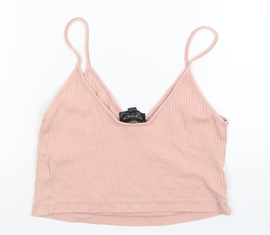 Topshop Womens Pink Cropped Tank Size 10