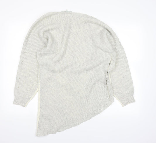 grey&willow Womens White Pullover Jumper Size 14