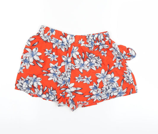 F&F Womens Red Mom Shorts Size 8