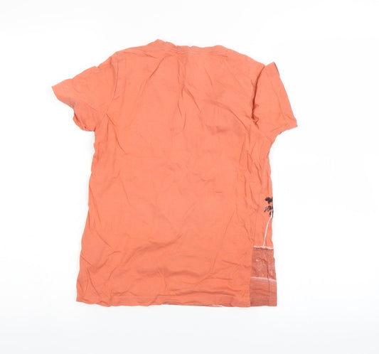 H&M Boys Orange Basic T-Shirt Size 9-10 Years