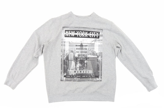 New Look Men Mens Grey Pullover Jumper Size L