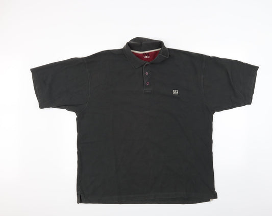 Five Gold Mens Green Corduroy Polo Size XL