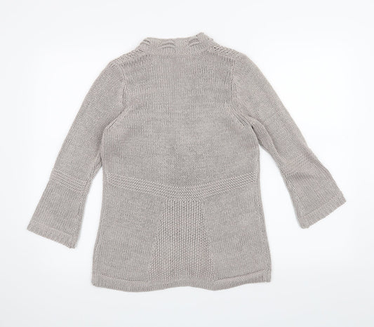 Marks and Spencer Womens Grey Cardigan Jumper Size 10