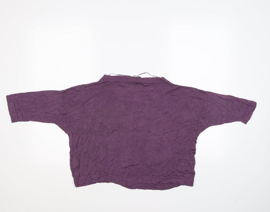 H&M Womens Purple Knit Pullover Jumper Size S - cropped