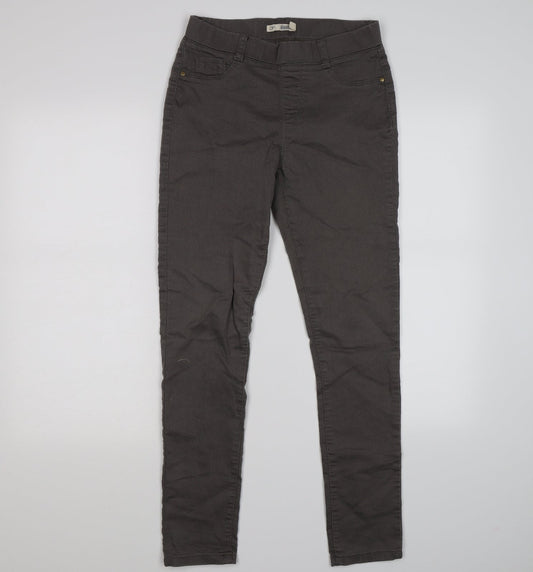 Dorothy Perkins Womens Grey Denim Jegging Leggings Size 8 L27 in