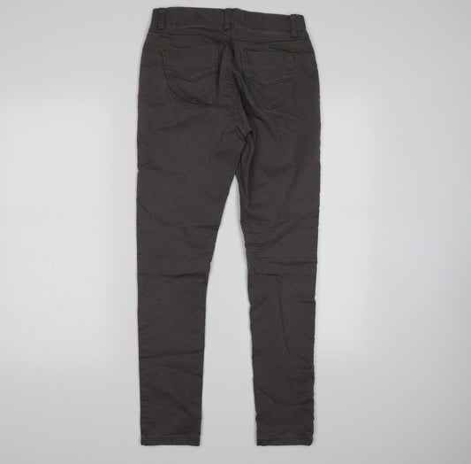 Dorothy Perkins Womens Grey Denim Jegging Leggings Size 8 L27 in