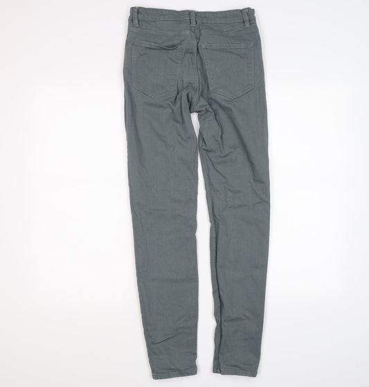 H&M Womens Grey Denim Skinny Jeans Size 8 L28 in