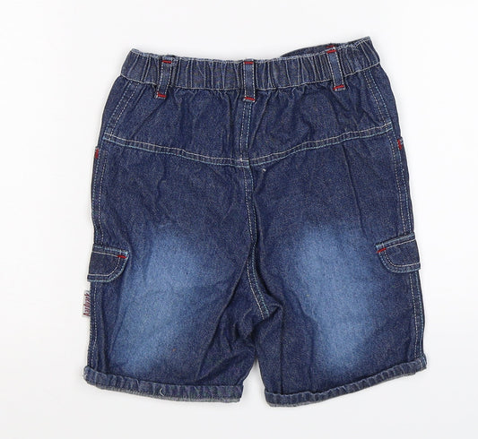 Aardvark Boys Blue Denim Cargo Shorts Size 2 Years