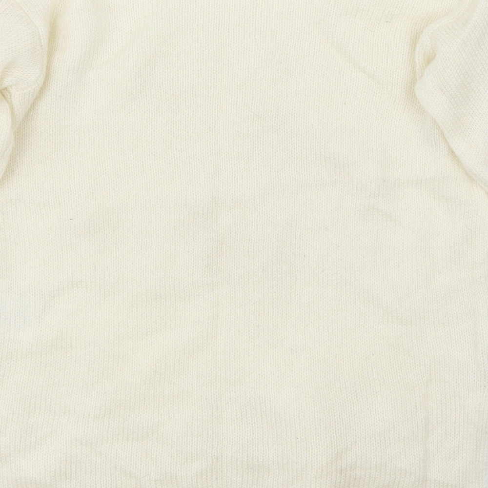 Brand and care label for H&M girls’ white jumper, size 11-12, years - wonder