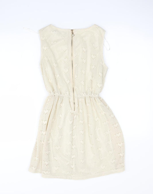 jasmine Womens Beige Fit & Flare Size 8