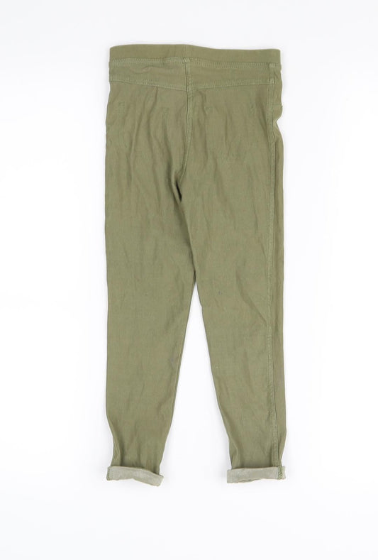 Preworn Girls Green Jegging Trousers Size 4 Years