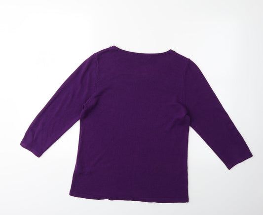 Marks and Spencer Womens Purple Pullover Jumper Size 12
