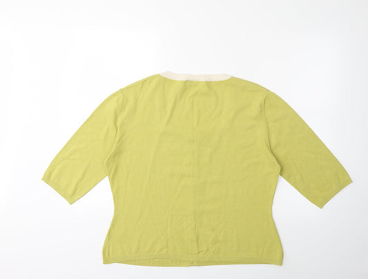 Alex & Co Womens Green Knit Pullover Jumper Size 20