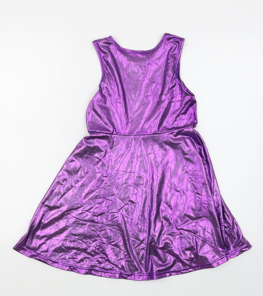 Ruikajia Girls Purple Skater Dress Size 7 Years