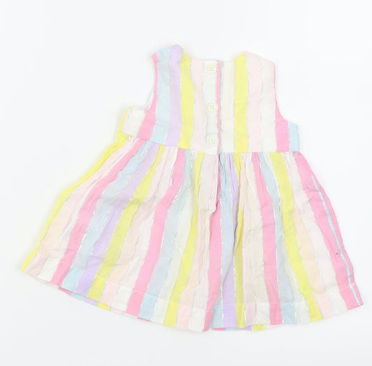 Bluezoo Girls Pink Striped Trapeze & Swing Size 0-3 Months