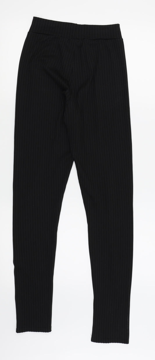PLT Womens Black Striped Capri Leggings Size 10 L27 in