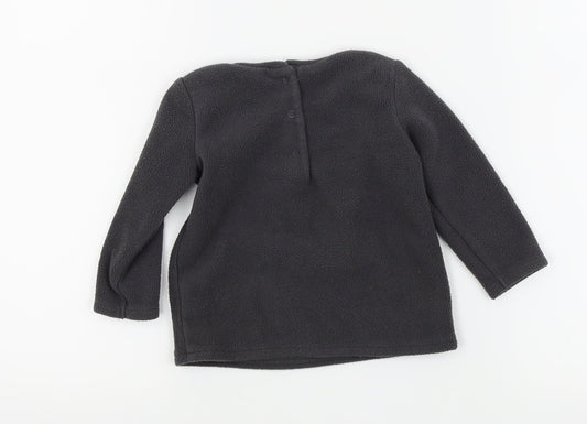 NEXT Boys Grey Solid Babydoll Pyjama Top Size 9-12 Months