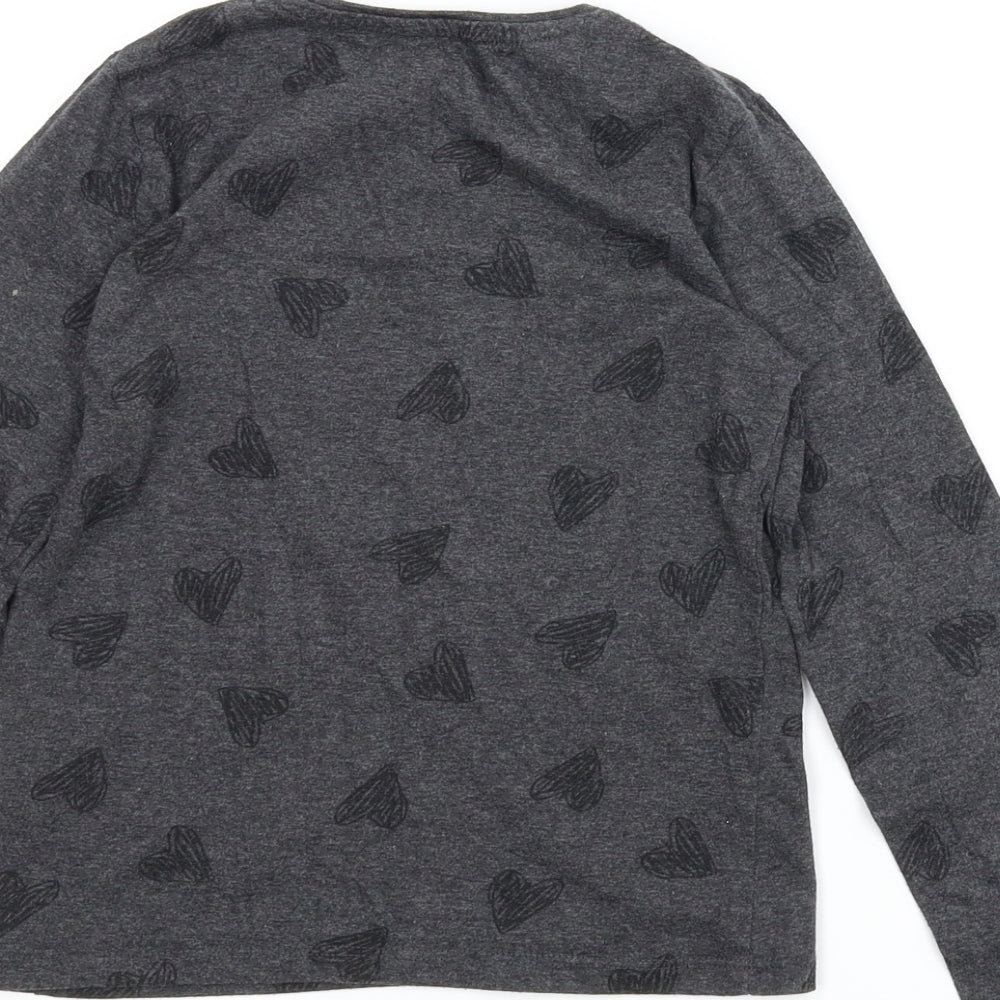 Primark Girls Grey Basic T-Shirt Size 7-8 Years