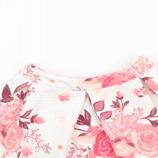 Minoti Girls Pink Floral A-Line Skirt Size 5-6 Years
