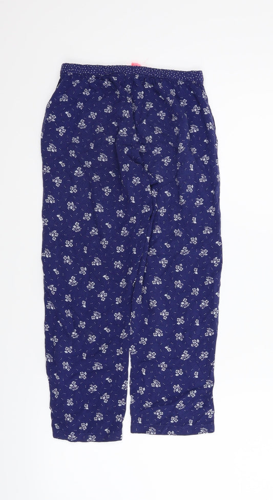 H&M Girls Blue Floral Capri Pyjama Pants Size 9 Years