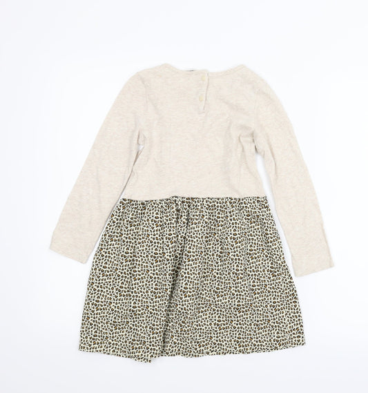 Gap Girls Beige Animal Print A-Line Size 5 Years