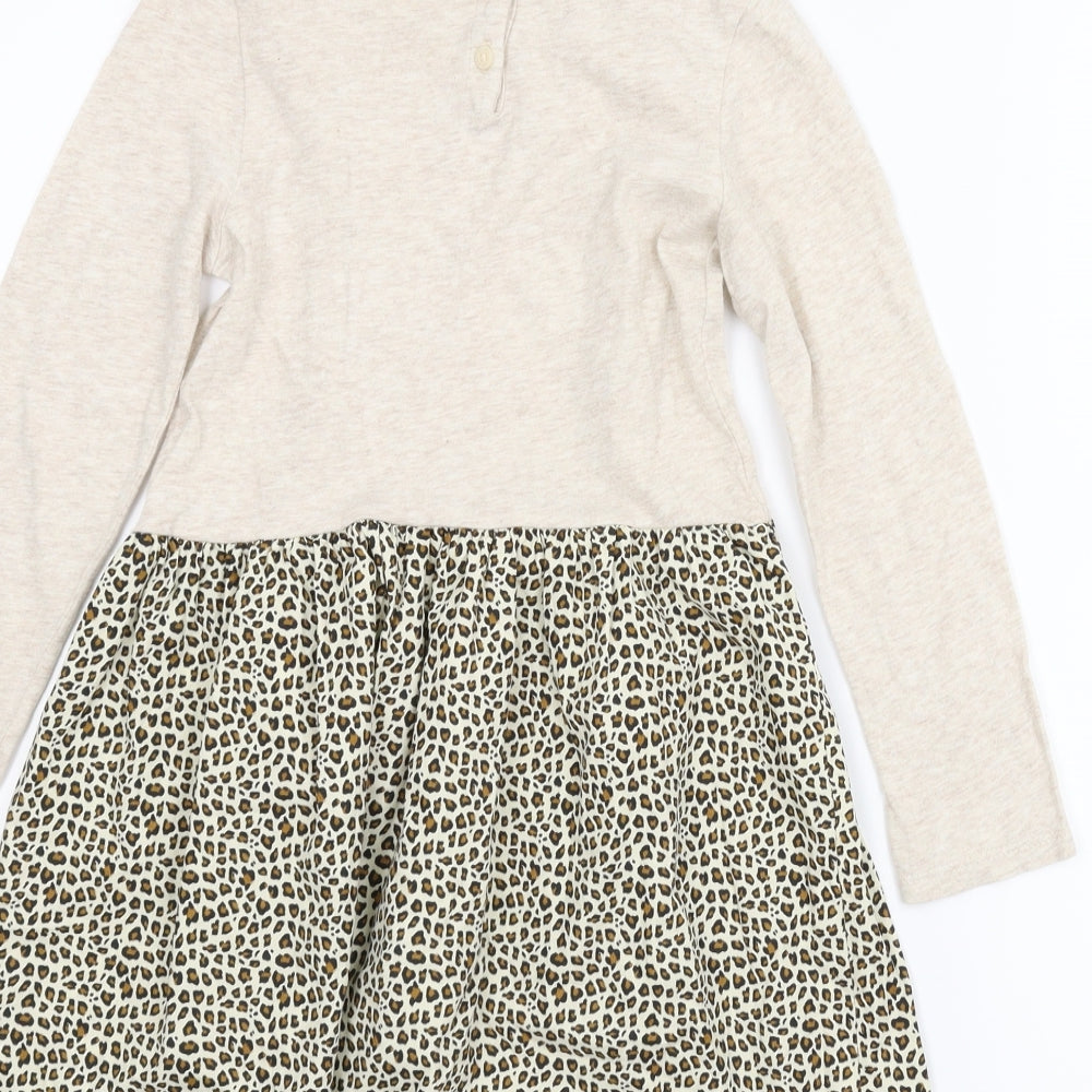 Gap Girls Beige Animal Print A-Line Size 5 Years