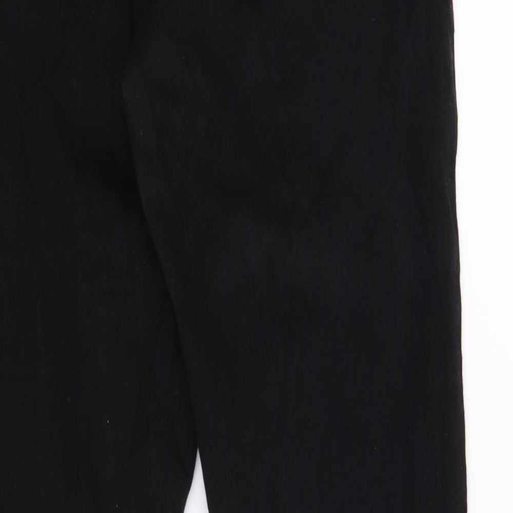 Brand and care label for Bailey women’s black denim straight jeans, size UK 10, 28-inch leg