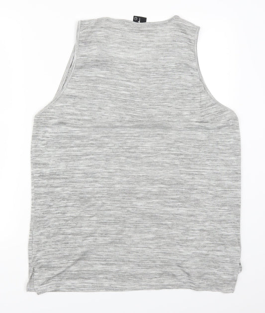 Preworn Womens Grey Basic Tank Size L - Rose