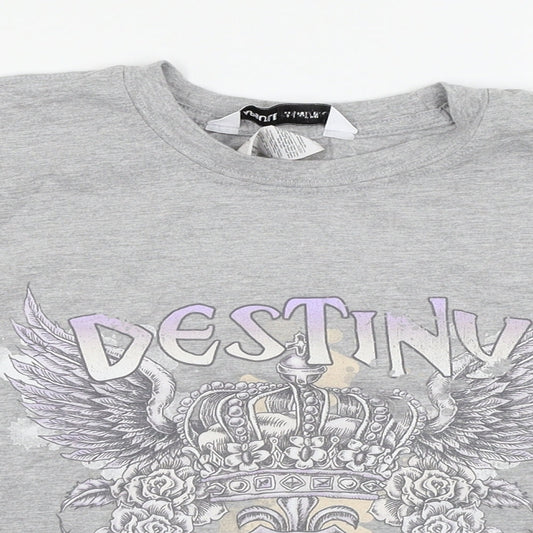 Capsule Womens White Cropped T-Shirt Size XL