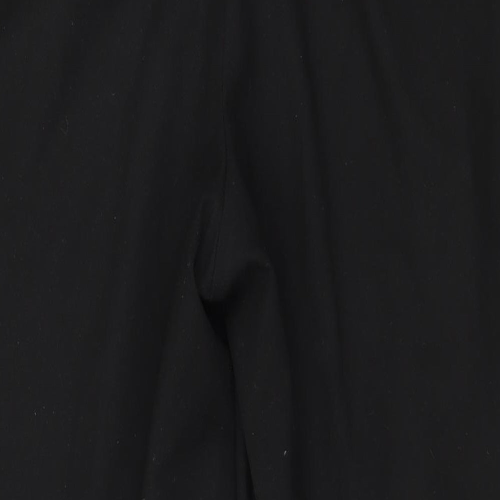 Brand and care label for Preworn women’s black trousers, size UK 36, in, 27-inch leg