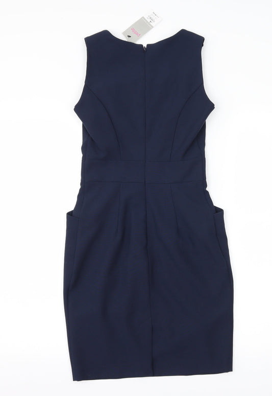 Dorothy Perkins Womens Blue Sheath Size 4