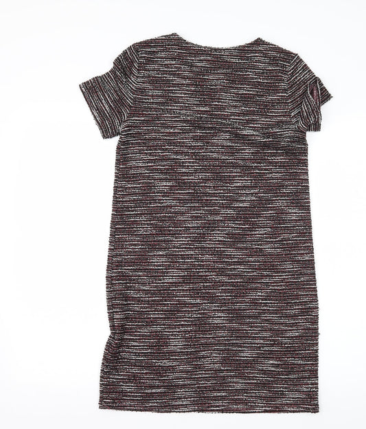 New Look Womens Multicoloured Striped Knit T-Shirt Dress Size 6