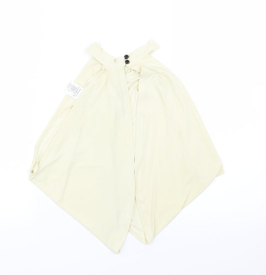 Edge Street Womens Yellow Wrap T-Shirt Size 10 - Cropped