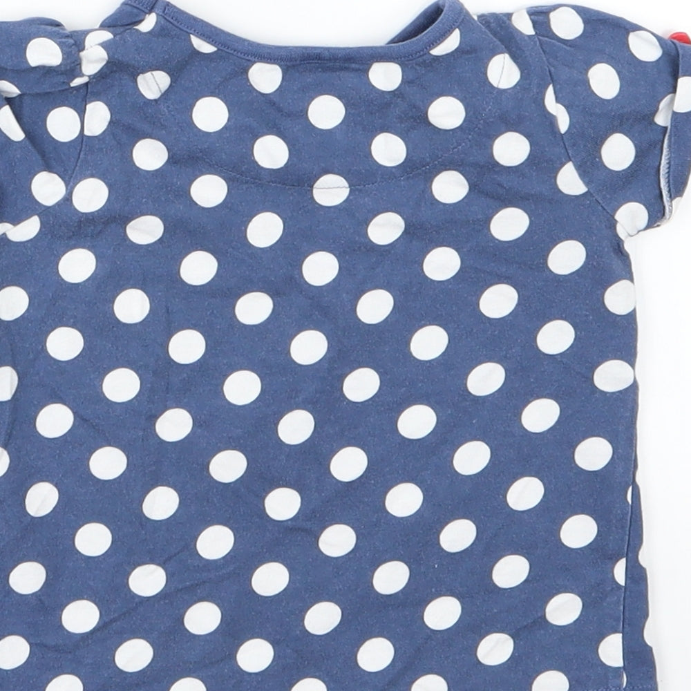 TU Girls Blue Polka Dot Jersey Basic T-Shirt Size 12-18 Months - Peppa Pig