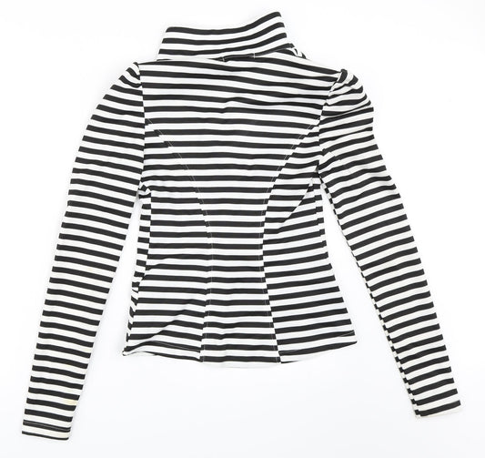 eve Womens White Striped Jacket Blazer Size 10