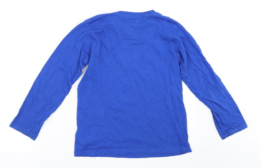 F&F Boys Blue Solid Pyjama Top Size 10-11 Years