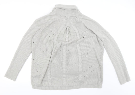 Marks and Spencer Womens Grey Cardigan Jumper Size 10
