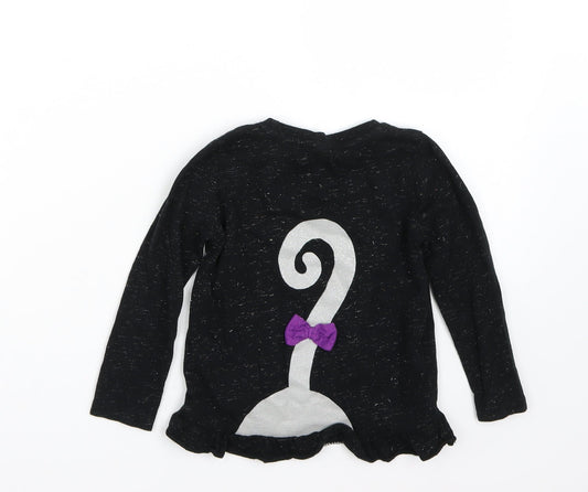 TU Girls Black Basic T-Shirt Size 12-18 Months