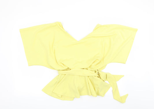 Quiz Womens Yellow Basic Blouse Size 12