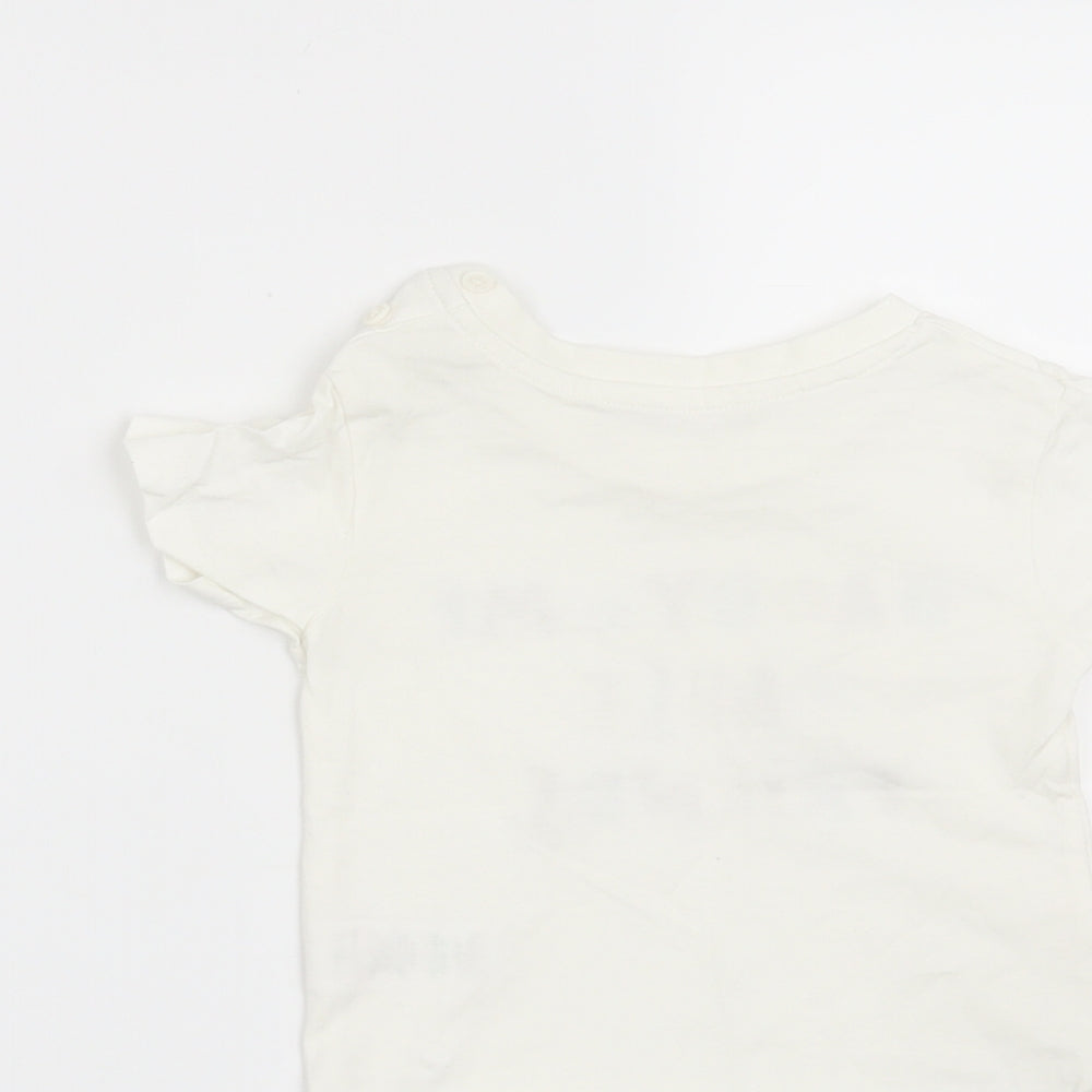 Matalan Baby White Basic T-Shirt Size 6-9 Months - Daddy + Me = Best Friends