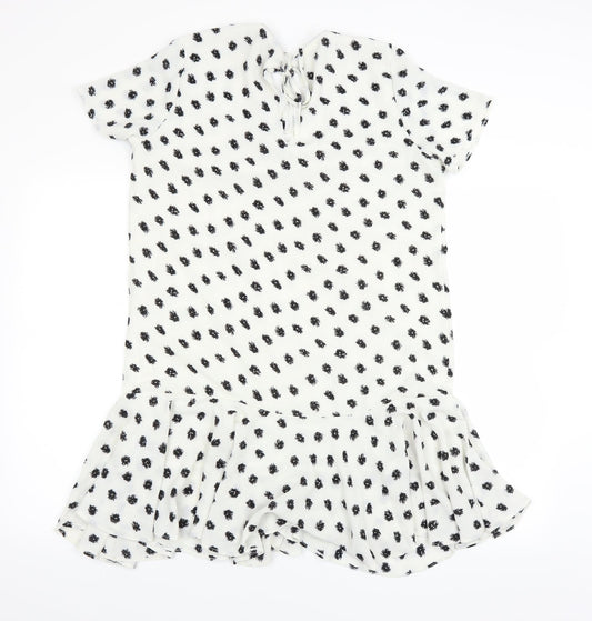 ARTLOVE Paris Womens White Floral T-Shirt Dress Size M