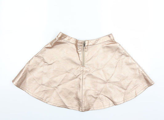 New Look Girls Gold A-Line Skirt Size 13 Years - METALLIC
